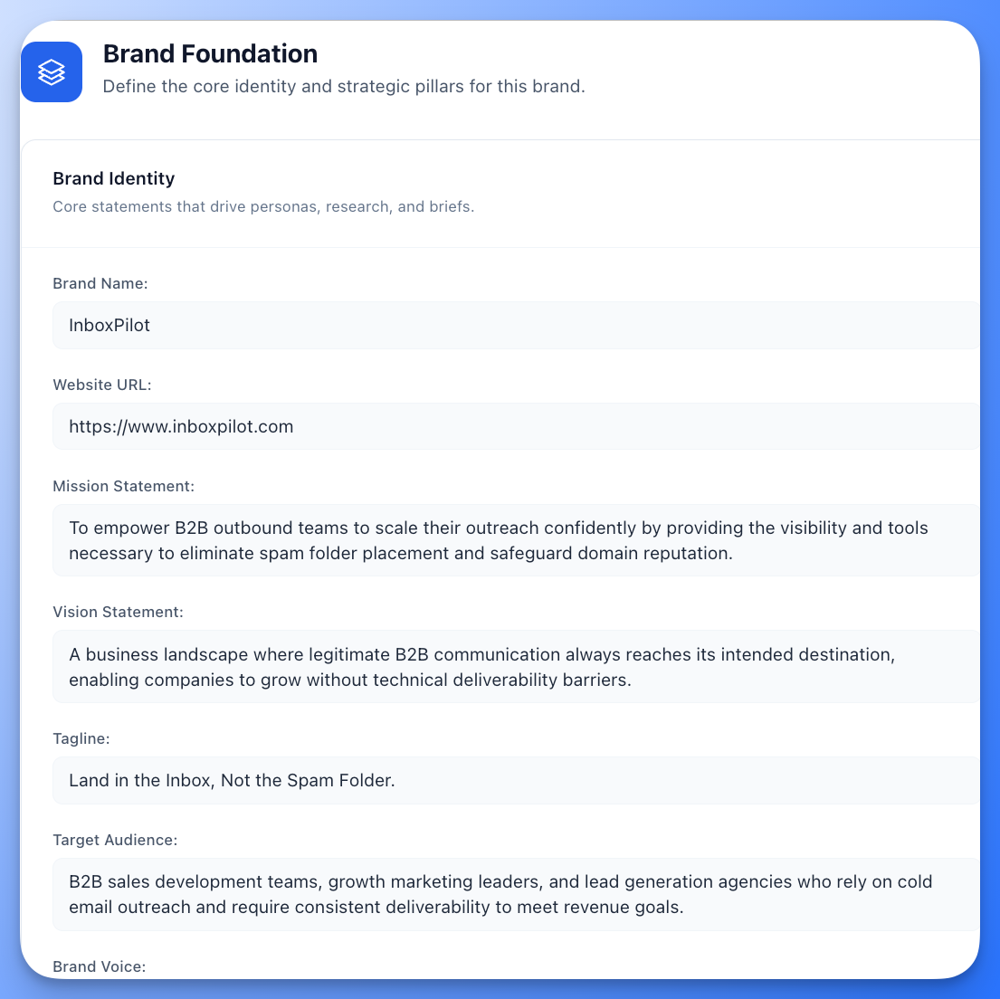 Brand Foundation Builder