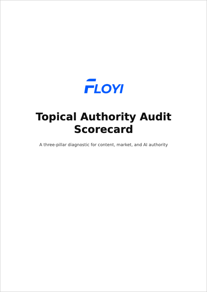 Topical Authority Audit Scorecard, PDF cover page
