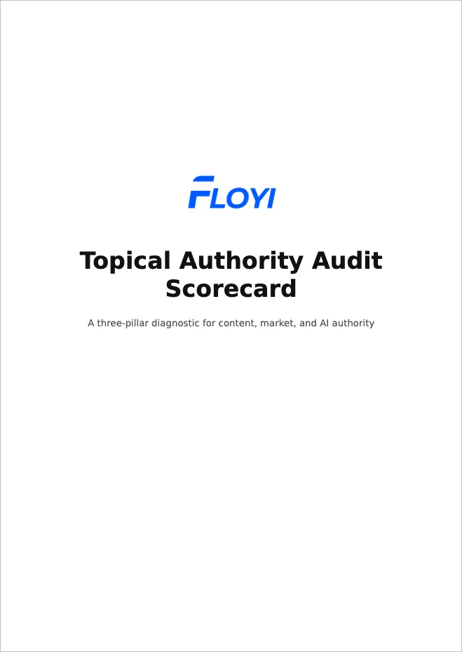 Topical Authority Audit Scorecard, PDF cover