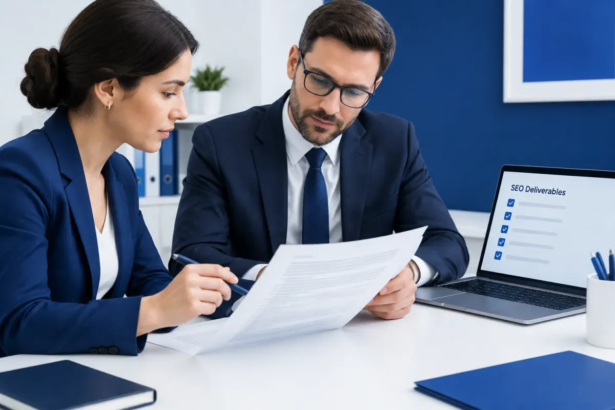 SEO agency SLA and services agreement reviewed with legal counsel