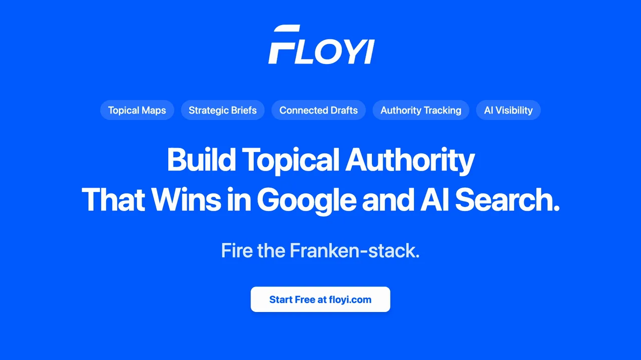 Floyi in 1 Minute: From Brand to Topical Map to Published Content